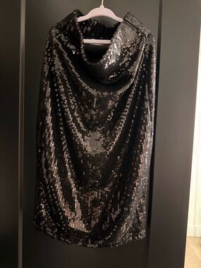 ASOS Black Sequin Pencil Skirt